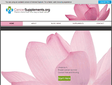 Tablet Screenshot of cancersupplements.org